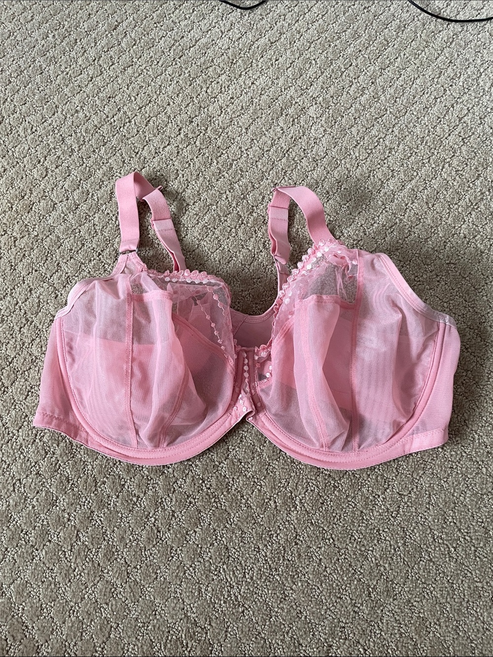 Sheer Pink Unlined Bra - Women Intimates & Sleepwear